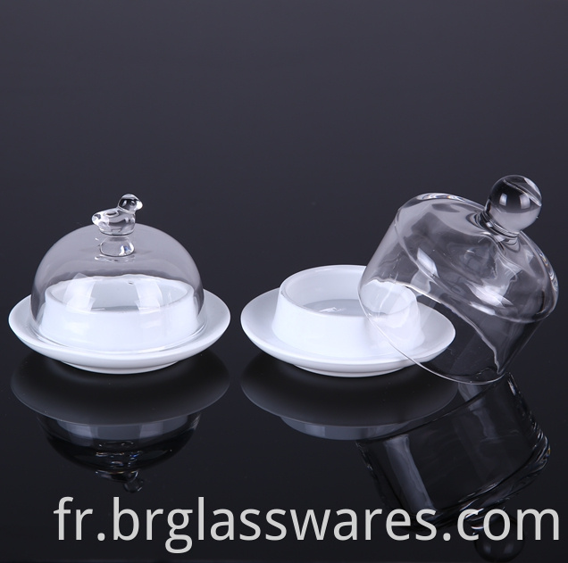 Glass butter jar/dish